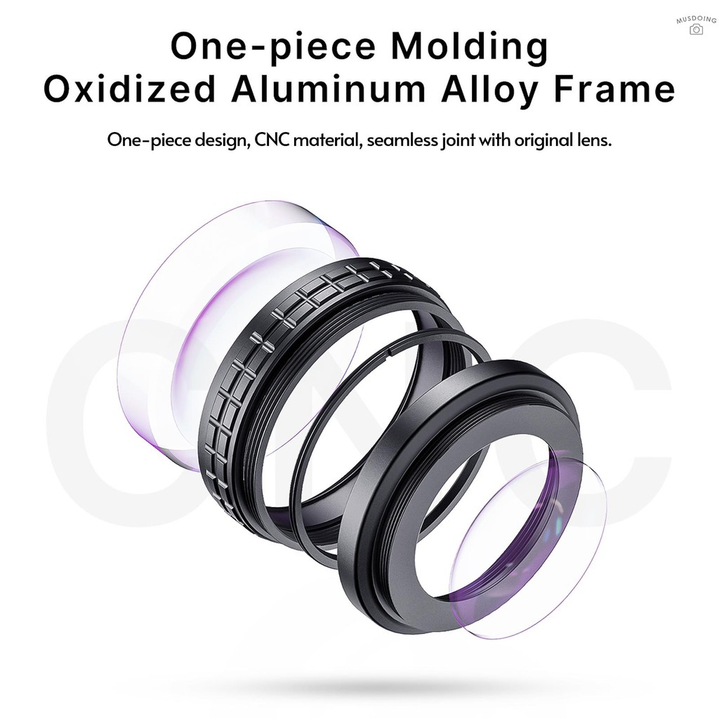 Ngàm Nối Rời Ulanzi Wl-1 Mở Rộng Ống Kính Macro Phụ Phóng Đại Gấp 10 Lần Góc 18mm Cho Máy Ảnh Sony Zv1 Rx100m7