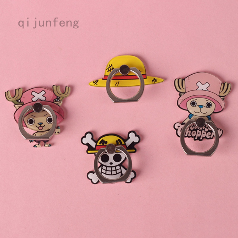 Hoạt Hình Nhẫn Đỡ Điện Thoại Xoay 360 Độ Hình Nhân Vật Luffy Đội Nón Rơm Trong One Piece