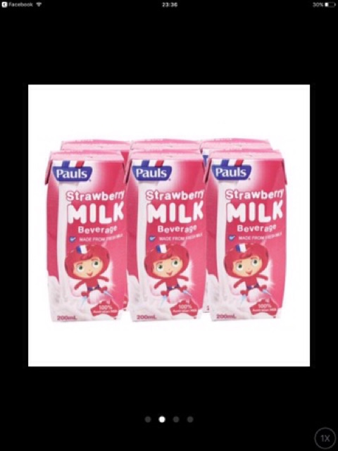Mix 3 vị dâu, socola, nguyên kem sữa tươi Pauls hộp 200ml thùng 24 hộp