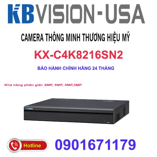 Đầu ghi hình camera IP 16 kênh KBVISION KX-C4K8216SN2