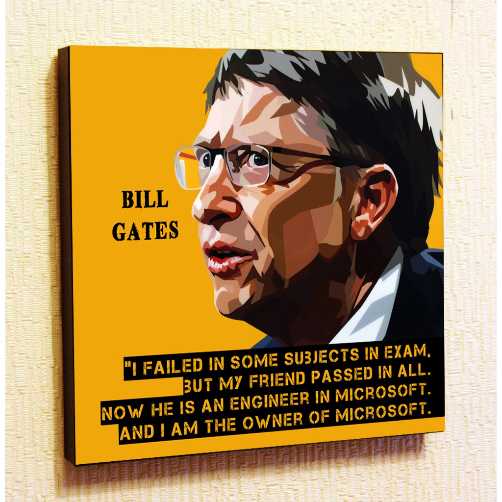 Áp Phích Trang Trí Tường Họa Tiết Bill Gates Bg001