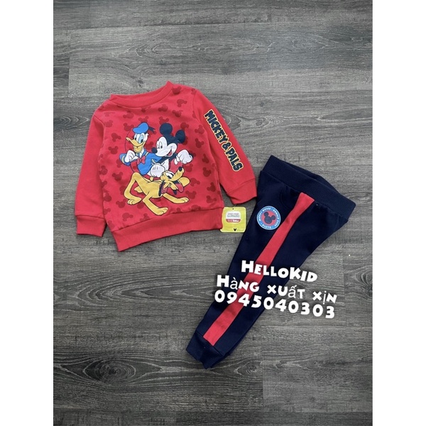 Bộ nỉ nhiều hình Mickey donal