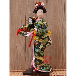 Búp Bê Vải Lụa Kiểu Kimono Nhật Bản Dùng Để Trang Trí