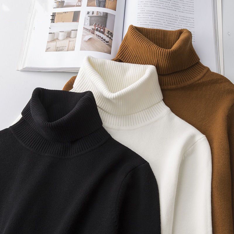 Áo Sweater Cổ Lọ Màu Sắc Đơn Giản Cho Nam