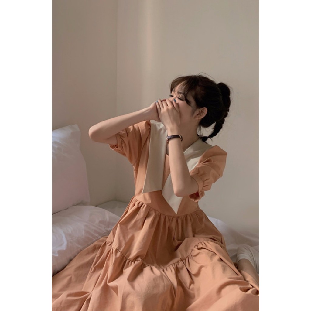 (ORDER) Váy xòe babydoll cộc tay cổ bẻ búp bê điệu đà ngọt ngào kiểu Pháp nhẹ nhàng (MỚI 2020)_
