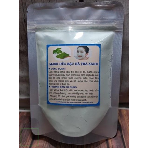 1kg Bột Mask Dẻo Bạc Hà Trà xanh handmade