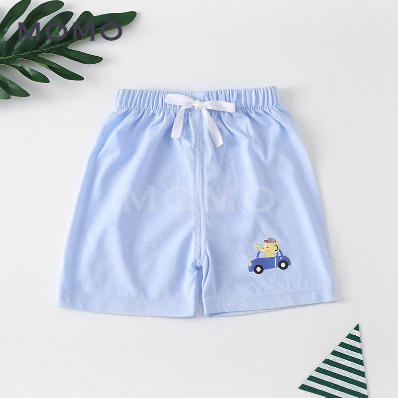 Quần Short Vải Cotton Màu Trơn Thời Trang Mùa Hè Cho Bé 1-7 Tuổi