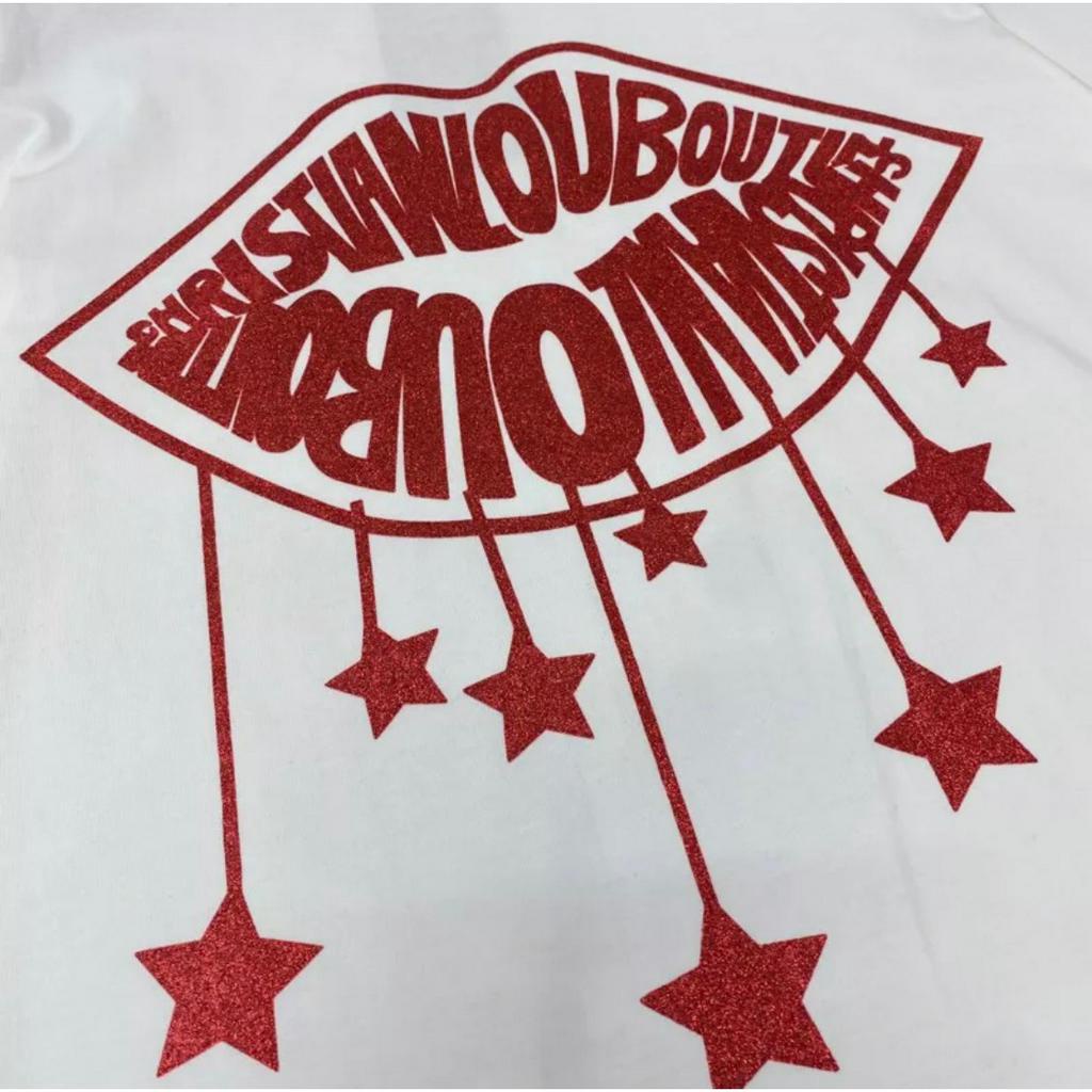 Áo Phông LBT In Kim Tuyến Hình Đôi Môi Full Box Phong Cách Boy Phố, Chất Cotton Co Giãn 4c Chất Lượng