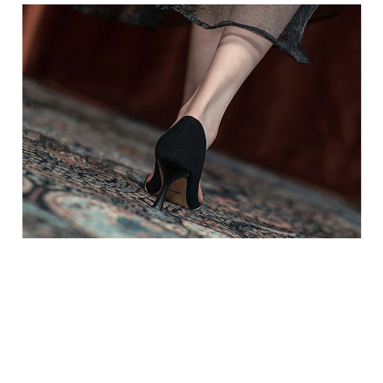 Giày Cao Gót Mũi Nhọn Thiết Kế Mới Quyến Rũ Thời Trang Theo Phong Cách Pháp Cho Nữ