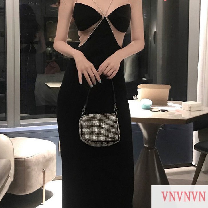 Đầm Sát Nách Cổ Chữ V Phối Lưới Kiểu Dáng Quyến Rũ | BigBuy360 - bigbuy360.vn