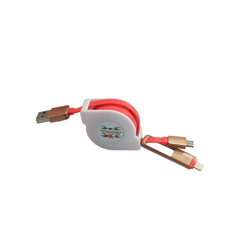 Cáp sạc đa năng 2 in 1 cho Iphone / Sámung / oppo, cáp rút 2 đầu