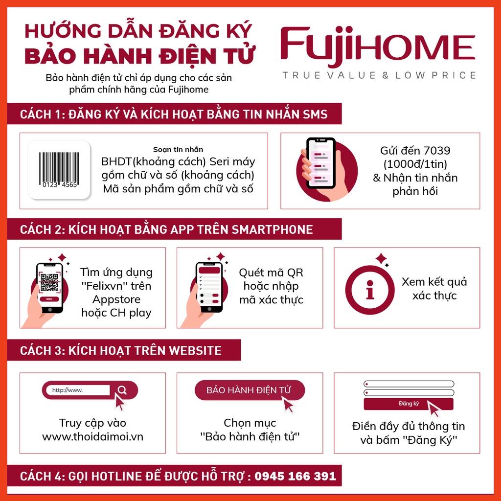 Quạt sưởi ấm Fujihome FH001 công nghệ Nhật Bản, máy sưởi điện mini cầm tay không đốt oxy, không khô da cho bé