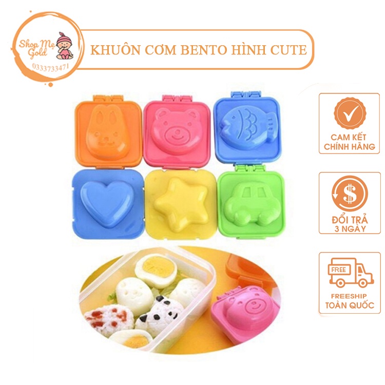 Khuôn Cơm Bento Shopmegold1 Nhiều Hình Đáng Yêu , Khuôn Tạo Hình Cơm Bánh Đậu Hũ Cho Bé Ăn Dặm Shopmegold