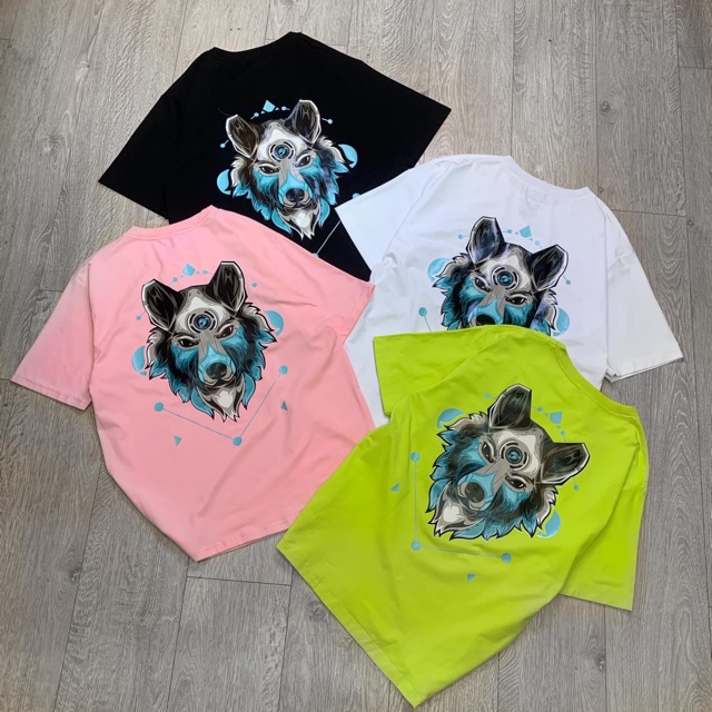 ÁO THUN TAY LỠ IN HÌNH SÓI SGES STREES STYLE PHẢN QUANG | BigBuy360 - bigbuy360.vn