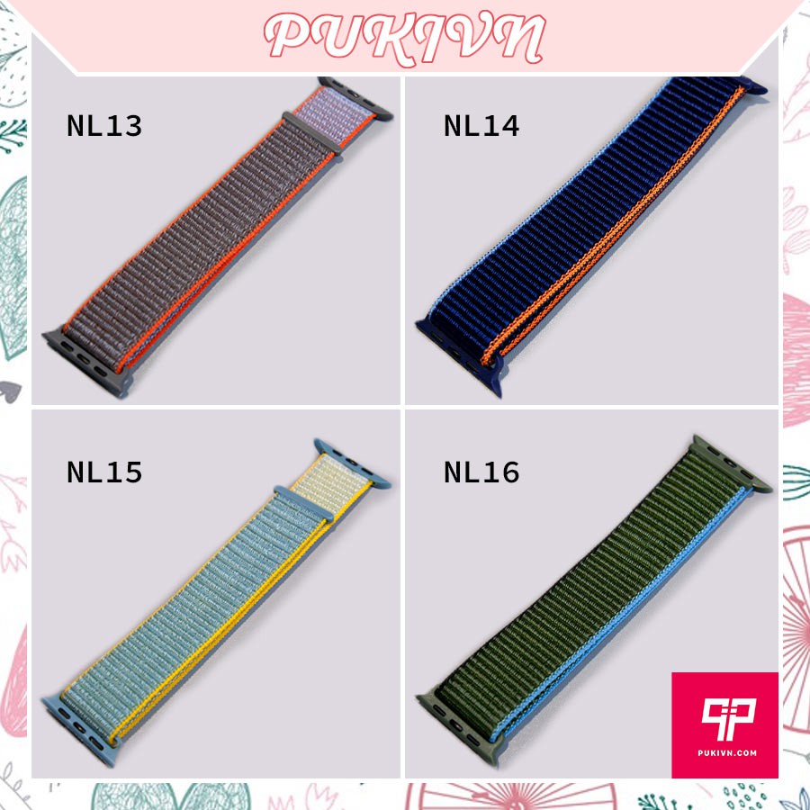 Dây đồng hồ Nylon Sport Loop nhiều màu