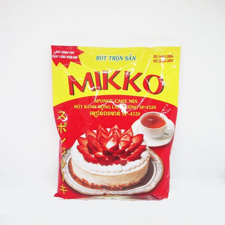 Bột bánh bông lan nướng trộn sẵn Mikko 1kg