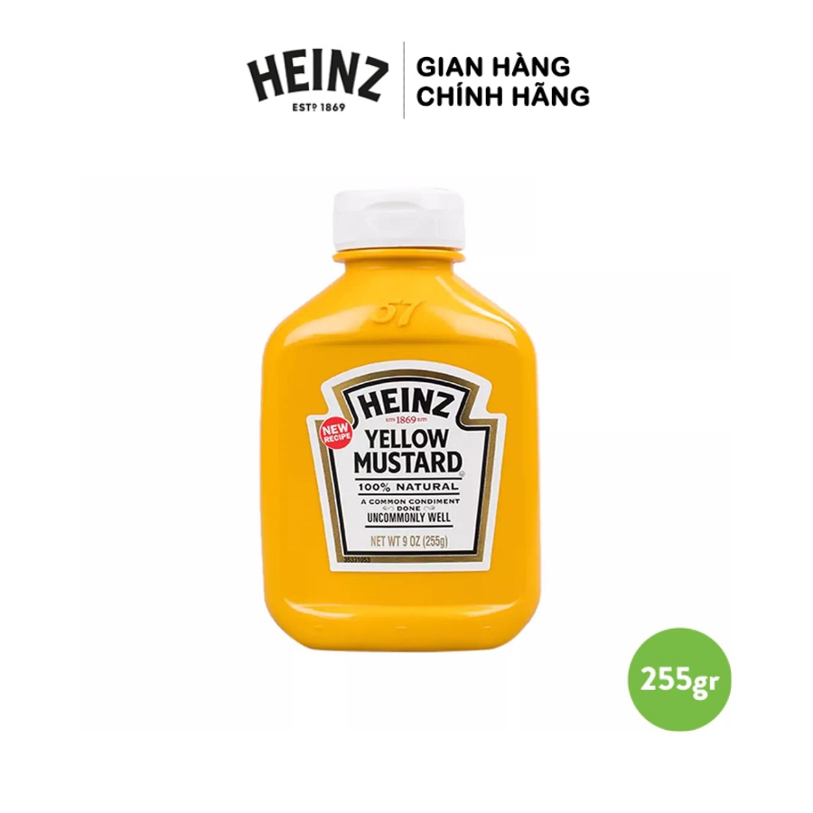 Mù Tạc Màu Vàng HEINZ 255g (Date 2023)