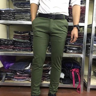 Quần Kaki Nam Hàn Quốc Màu Xanh Rêu Sáng !!!