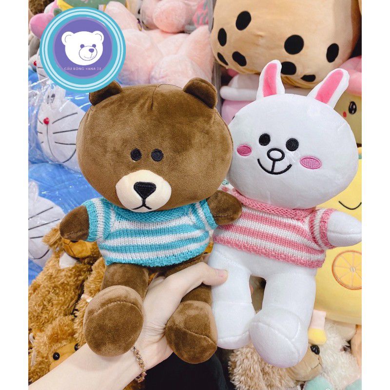 Gấu bông brown và cony dễ ý - Quà tặng cho bé kích thước 30cm - Gấu Bông Hana