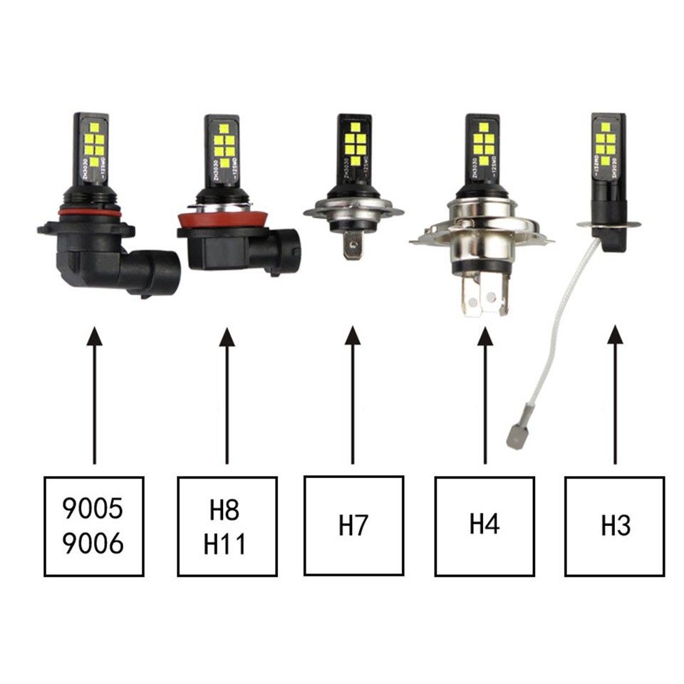 1 Bóng Đèn Led Phá Sương Mù 12v H27 881 H1 H3 H8 H7 H11 9005 Hb4 H4 3000k 6000k 25000k su