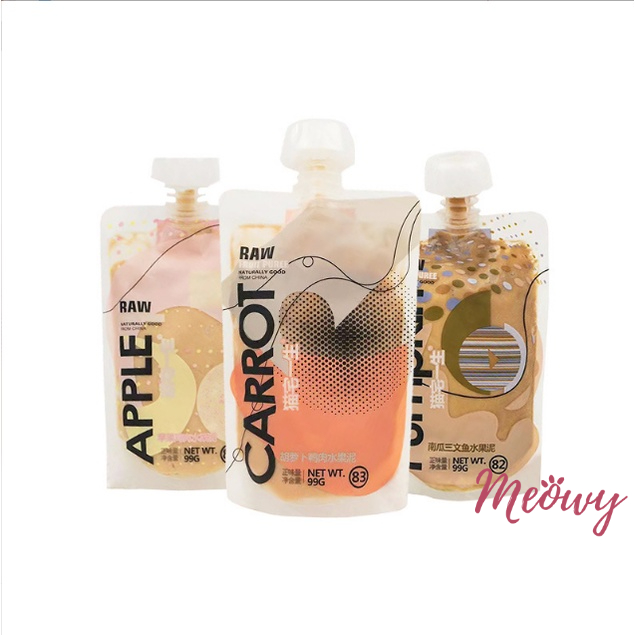 [99gr] Súp dinh dưỡng Issey Trung Quốc cho chó mèo và trái cây dạng nắp vặn 99g