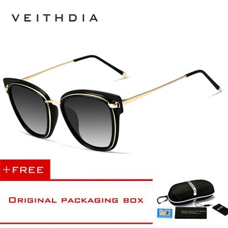 Kính râm VEITHDIA phân cực phong cách mắt mèo 2019 cho nữ