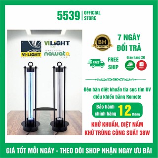 Đèn bàn diệt khuẩn tia cực tím UV điều khiển bằng Romote khử trùng, diệt nấm, diệt khuẩn, khử mùi công suất 38W