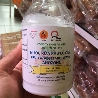 Mua Nước Rửa Rau Củ Quả Thực Phẩm AHOZONE chai 500ml-  Quy  Nguyên phân phối 