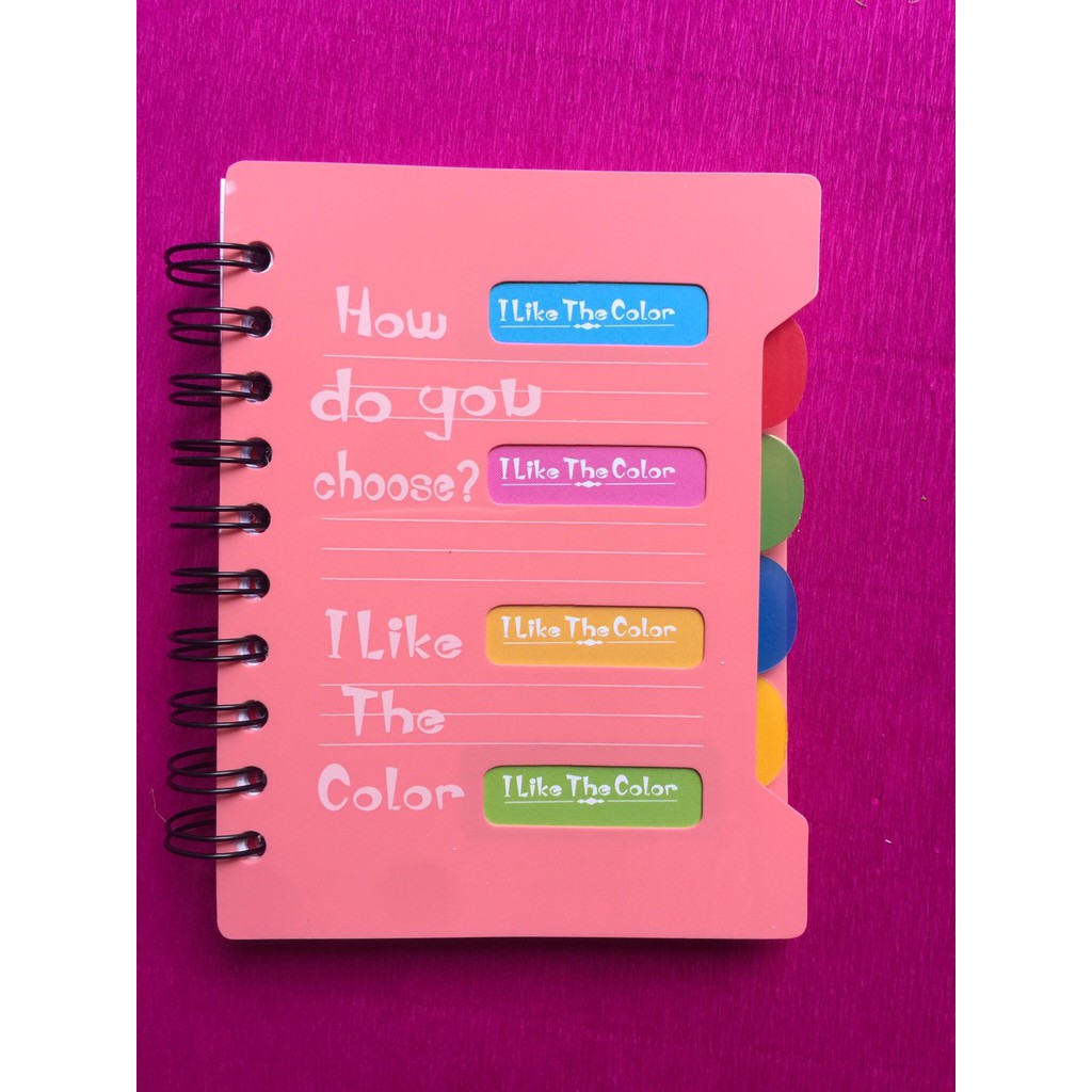 Sổ lò xo có phân trang khổ a6 kích thước 10x15cm 250 trang