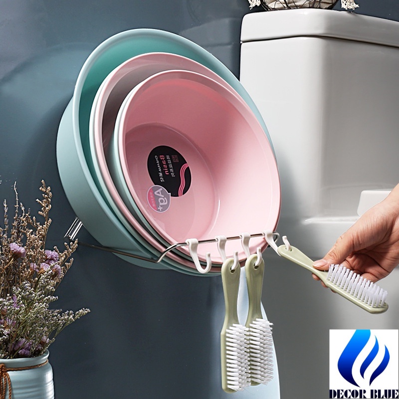 Giá treo thau chậu dán tường không cần khoan 👉 inox chắc chắn