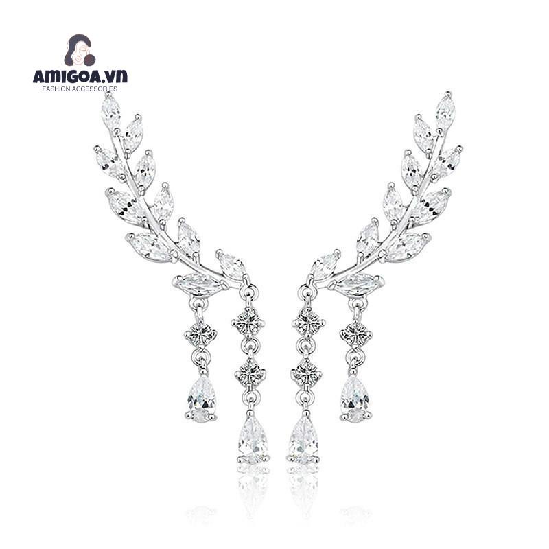 Khuyên Tai Tua Rua Bằng Nhựa Resin Hình Chiếc Lá