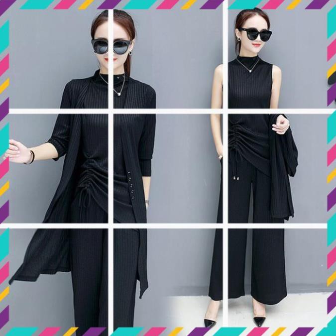 [SIÊU SALES] Combo Bộ Quần Áo Len Thu Đông - Bộ 3 Chi Tiết Quần Áo Len Tăm