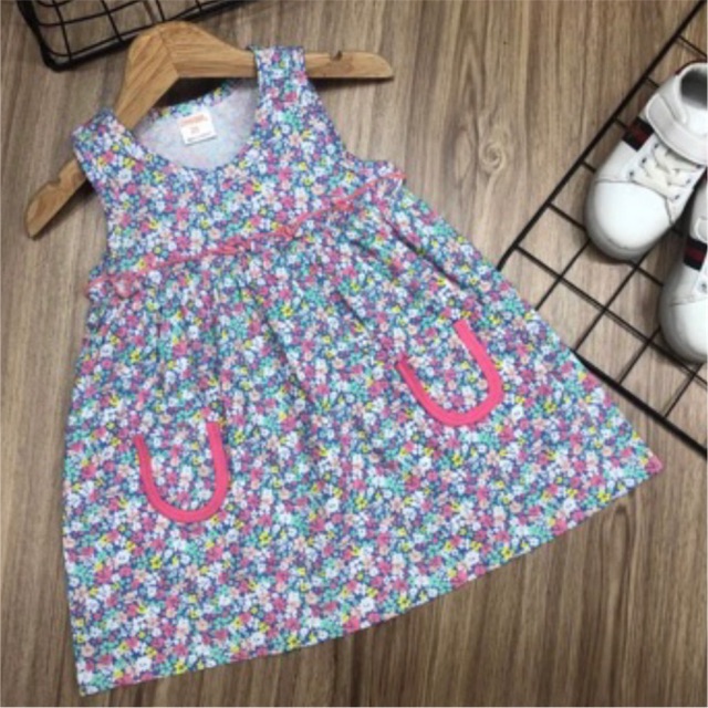 (ib chọn màu ) váy cotton 4c ba lỗ bé gái babydoll 8-21 kg