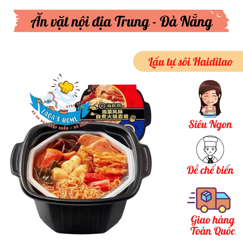 Lẩu tự sôi Haidilao 💥 HÀNG CAO CẤP 💥 lẩu ăn liền sau 15 phút có 5 hương vị chay mặn siêu ngon