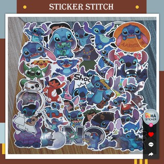 Set 52 Sticker Dán Gấu Stitch PVC Chống Nước | Dán Điện Thoại | Dán Laptop | Dán Mũ Bảo Hiểm | Dán Vali