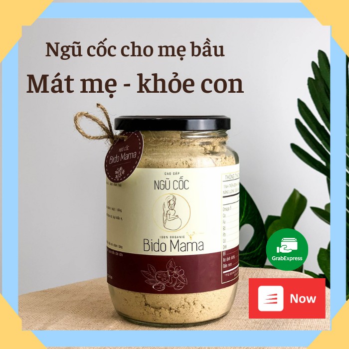 Bột ngũ cốc bà bầu cao cấp Bido Mama 💕𝐅𝐑𝐄𝐄 𝐒𝐇𝐈𝐏💕 giảm nghén, hết nôn 600 gram, hấp thụ vào con, mẹ dùng thay sữa bầu