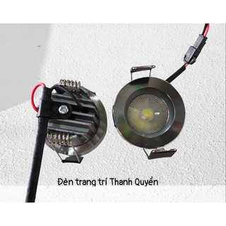 ĐÈN LED ÂM TRẦN, ÂM TỦ MINI PHI 35-40 mm VỎ INOX SIÊU SÁNG TRANG TRÍ TỦ TRƯNG BÀY, TỦ BẾP
