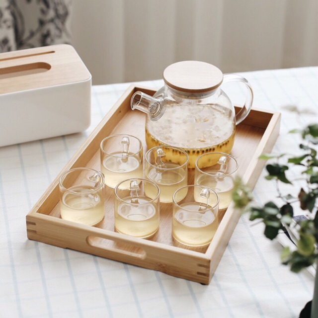 Bộ Bình 1L, 1.8L và 6 Ly Thủy Tinh Hàng Loại 1 ( 3 ảnh thật cuối)