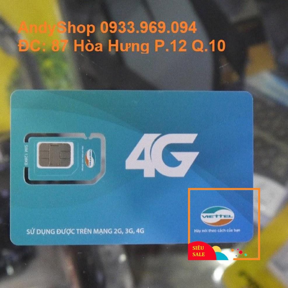 Sim nghe gọi Viettel trọn gói 1 năm, 12V120, miễn phí nghe gọi không giới hạn, 60Gb data tháng.