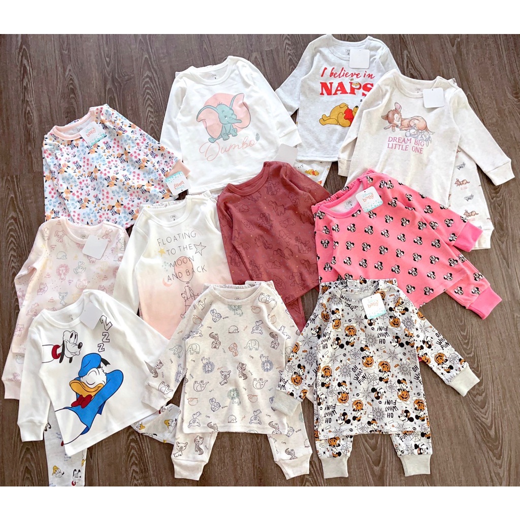 Set Bộ Muji Chất Cotton Mềm Mịn Cho Bé Gái Size 2-6 Tuổi