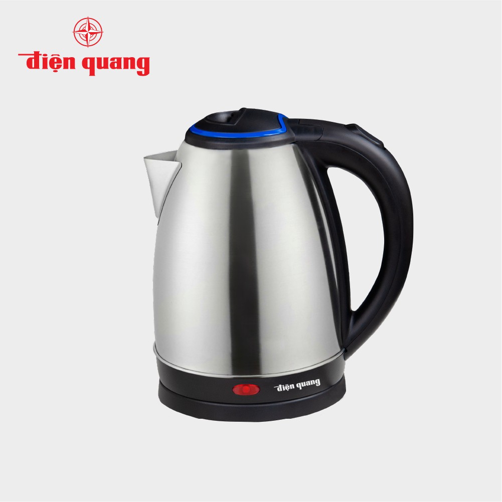 Ấm đun nước siêu tốc Điện Quang ĐQ EKT12 1518 BL (1500W, 1.8L, inox 201 bóng, nhựa PP màu đen)