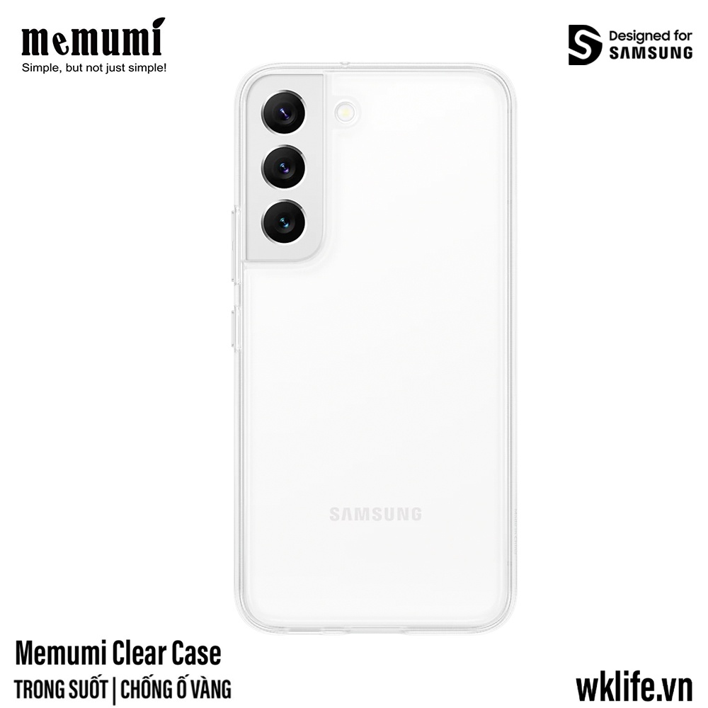 Ốp Samsung S22 / S22 Plus 5G Trong Suốt Không Ố Memumi Clear Bảo Hành Ố Vàng 12T