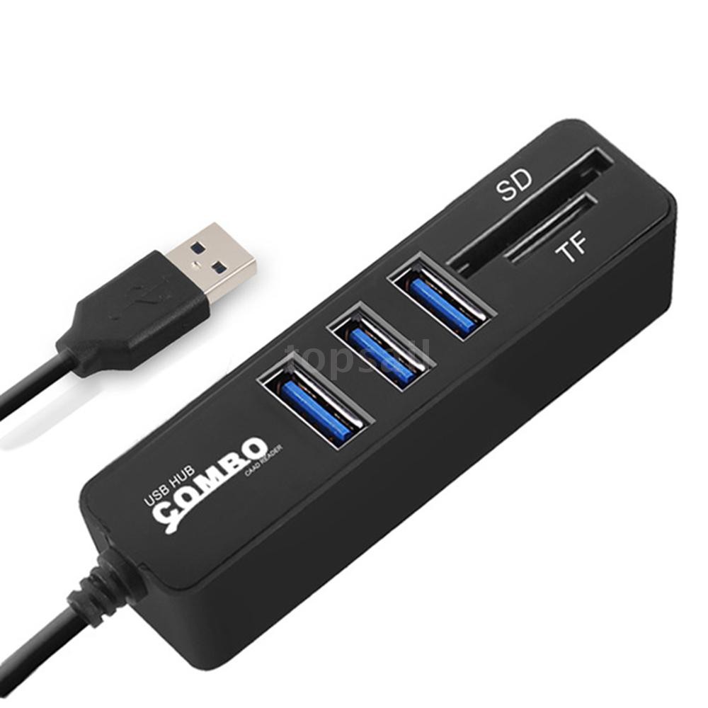 ☪Top☪ JDL-HSD8 USB Hub Combo Splitter 3/6 Ports Optional USB 2.0 High Speed Mini 2 In 1 SD TF Card Reader