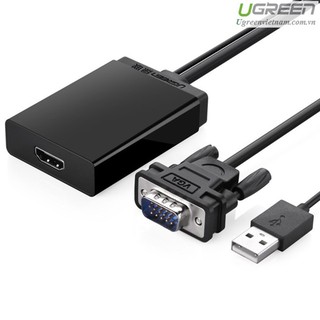 Cáp chuyển vga sang hdmi có audio chính hãng ugreen 40213