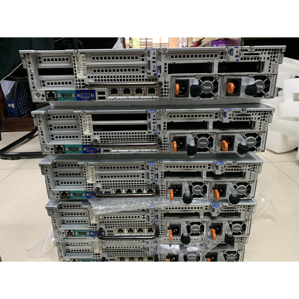 Server Dell R730XD (24 tray 2.5") None CPU, None Ram, None HDD, Raid H730 mini, 24 Tray, 4 Lan, 2 Power 750W, Rail V