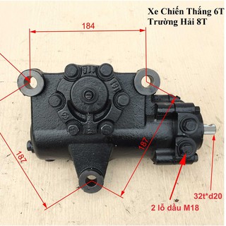 Bót lái (bộ phận lái)_3401F-010B (D113411010), trục to 46r*d44, trục nhỏ 32r*d20, 3 lỗ bắt d21, 2 lỗ dầu M18*M18_6 tấn