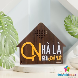 Bảng gỗ treo cửa bảng decor trang trí nhà là nơi để về