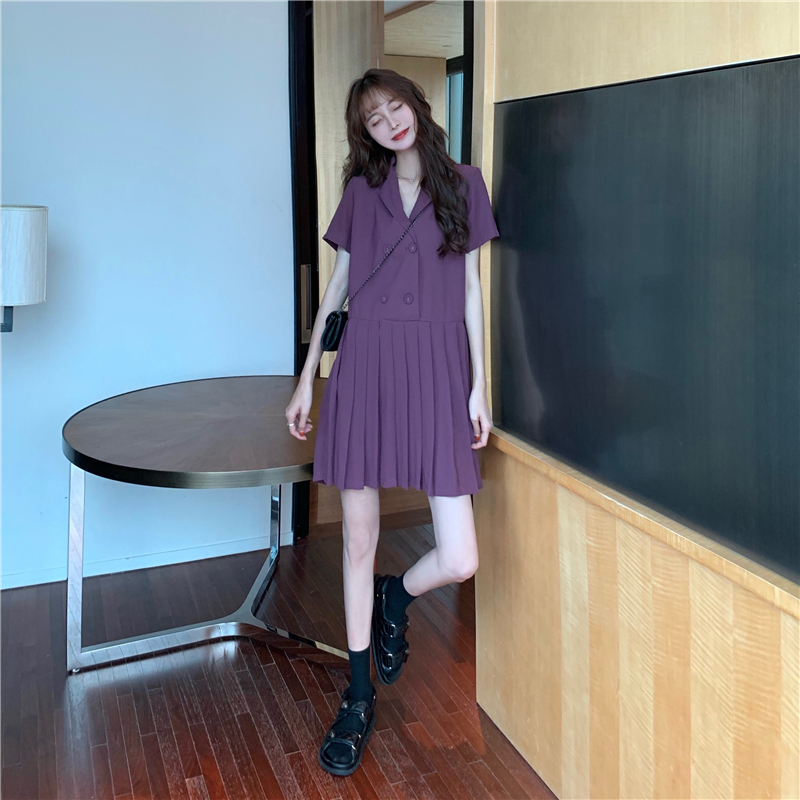 Đầm tay ngắn Xiaozhainv có cổ phong cách cổ điển | BigBuy360 - bigbuy360.vn