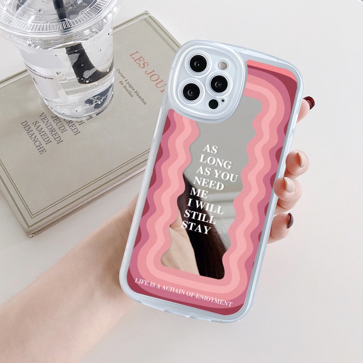 Ốp lưng iphone gương cạnh vuông gợn sóng 6/6plus/7/7plus/8/8plus/x/xs/11/12/13/pro/max/plus/promax-Sale HOT E4-4