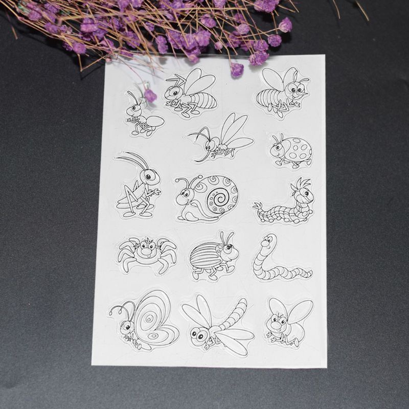 Con Dấu Silicone Trong Suốt Hình Côn Trùng Độc Đáo Tiện Dụng